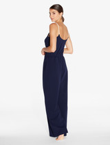 Jumpsuit mit Monogramm in Navyblau_2