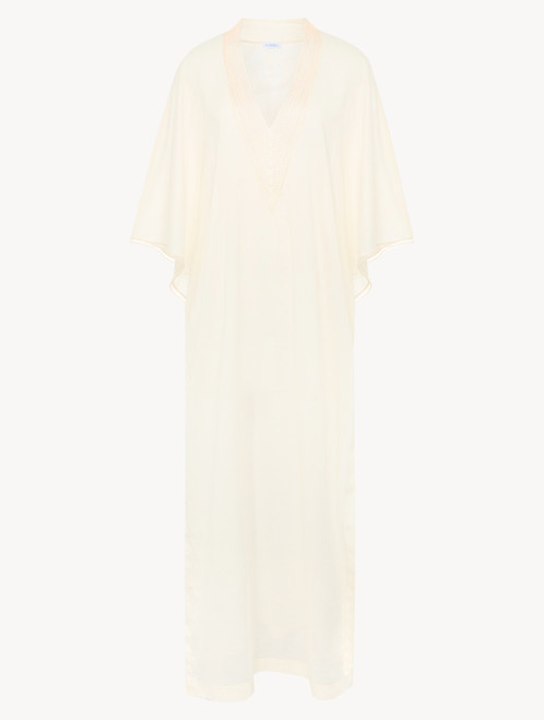 Kaftan in Champagnerbeige mit Perlenstickerei_2