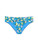 Bikinislip mit geraffter Taille in Blau mit Print_0