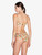Bikinislip mit geraffter Taille in Orange mit Print_1