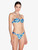 Bikinislip mit Raffung in Blau mit Print_1