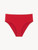 Bikinislip mit hoher Taille und Monogramm in Rot_0