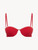 Bandeau-Bikini-Oberteil mit Monogramm in Rot_0