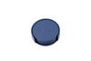 Leather Round Coaster Set with Holder (Navy Blue)