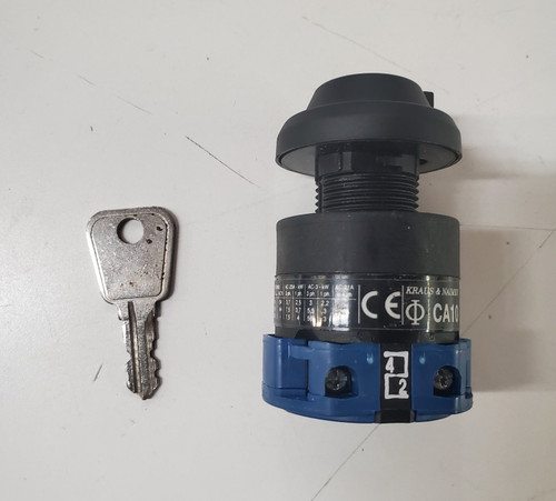 Ignition Key Switch with Push-In Connectors - Momentary (On/Off)
