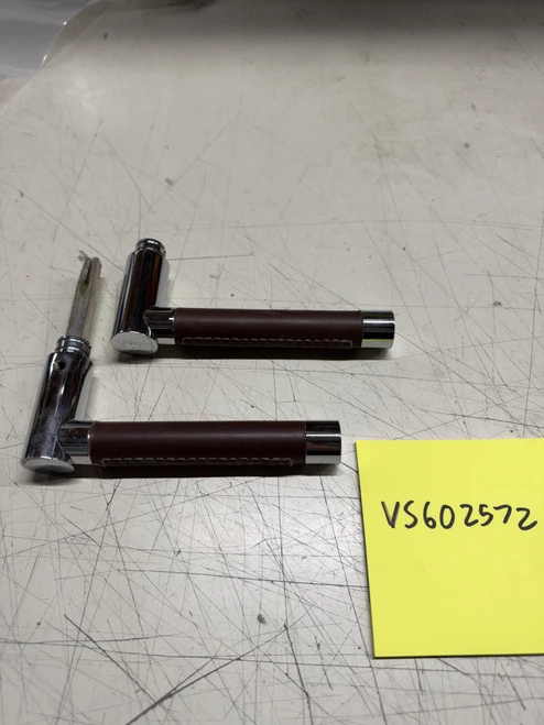 Leather Wrapped Interior Door Handle Brown