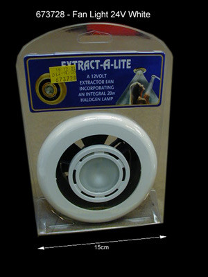 Combination Fan/Light for Head 24V White