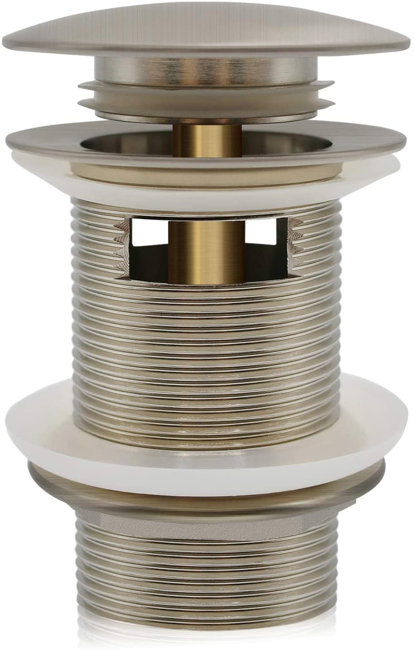 Free Standing Tub Drain Brushed Nickel with Overflow