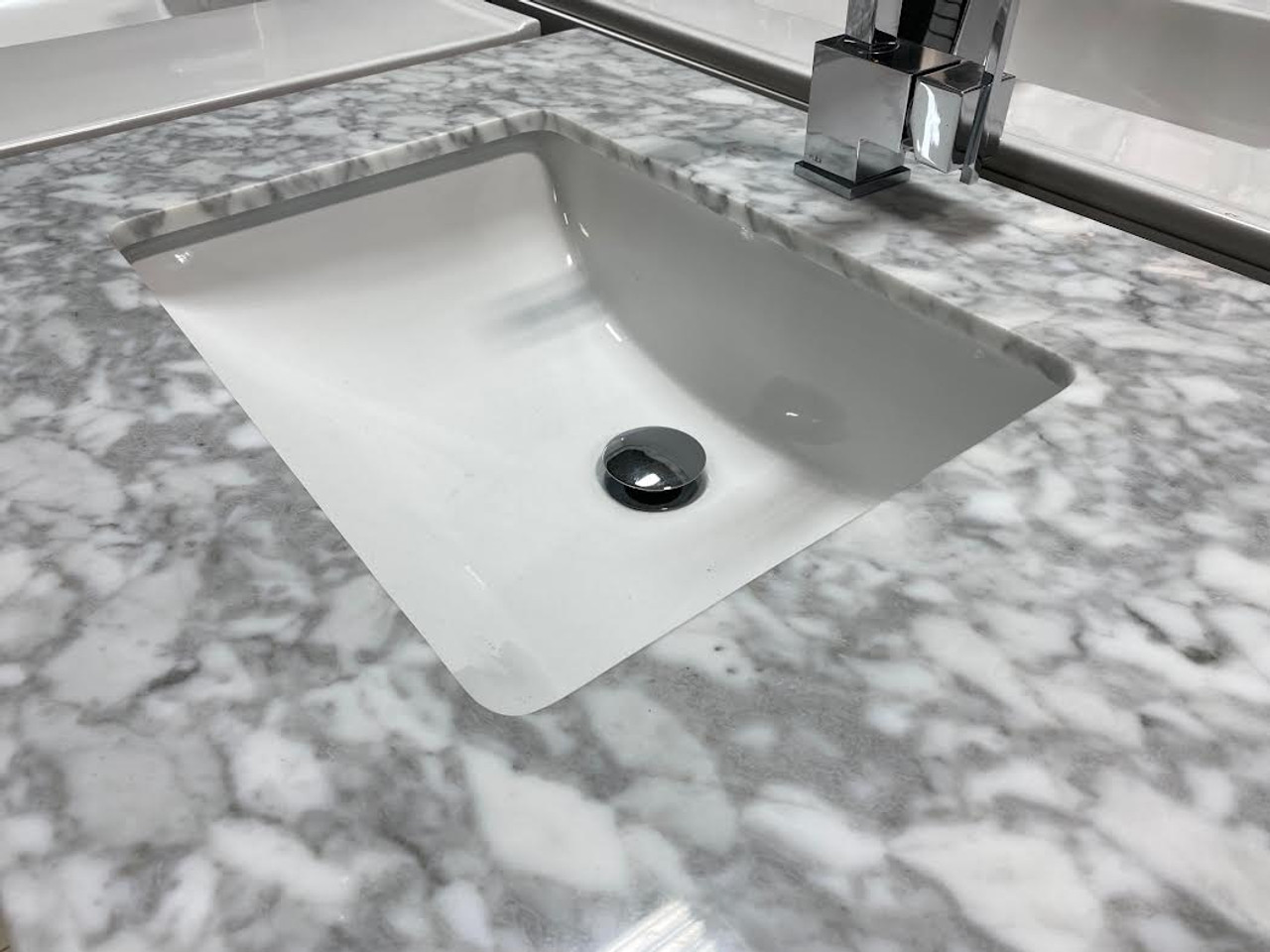 Carrera Marble Counter Top Double Undermount sink 72