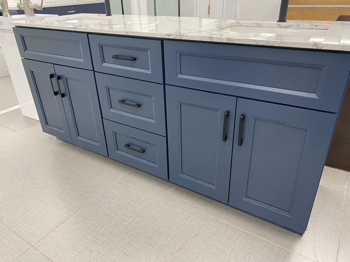 Sarasota 72" Double Sink Bathroom Vanity Blue