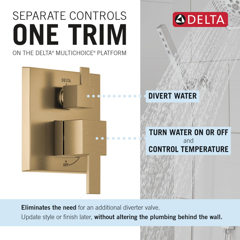 DELTA FAUCET 59426-PB-PK 7-Setting Hand Shower – Polished Brass, Touch-Clean Spray Holes, 2.0 GPM