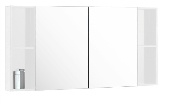 48 X 32 H Medicine Cabinet Mirror With Shelving White Espresso York Taps