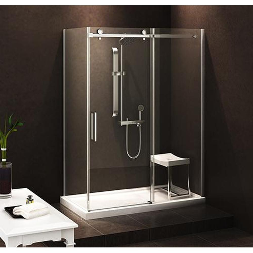 Zitta Bellini Alcove Shower 1 Door & Fixed 60" x 36", Base 60" x 36" York Taps
