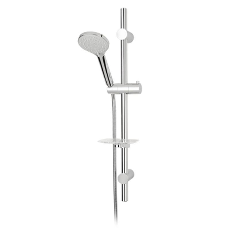 Rubi Emma Round Sliding Shower Bar Kit with Five Jets Hand Shower Matte
