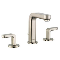 Hansgrohe Metris S Widespread Faucet with Lever Handles Brushed Nickel Finish 
