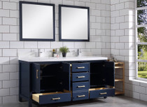 Armada 60" Blue Double Sink Bathroom Vanity
