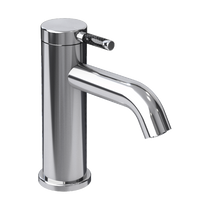 Rubi Vertigo C Single Lever Washbasin Faucet Handle with Carbon Fiber No Drain Chrome/Black