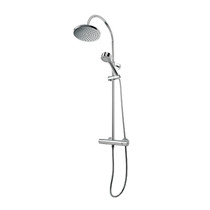 Rubi Thermostatic Shower Bar with Shower Head and Hand Shower Chrome