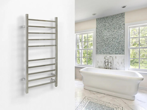 Warmly Yours the Metropolitan Towel Warmer Hardwired Polished Stainless  Steel