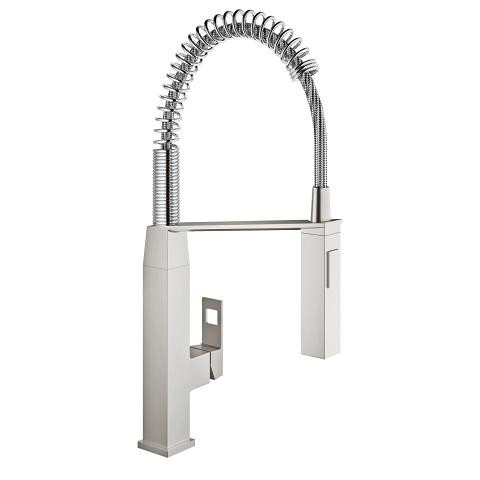 Grohe Eurocube Single Handle Kitchen Faucet Supersteel Finish