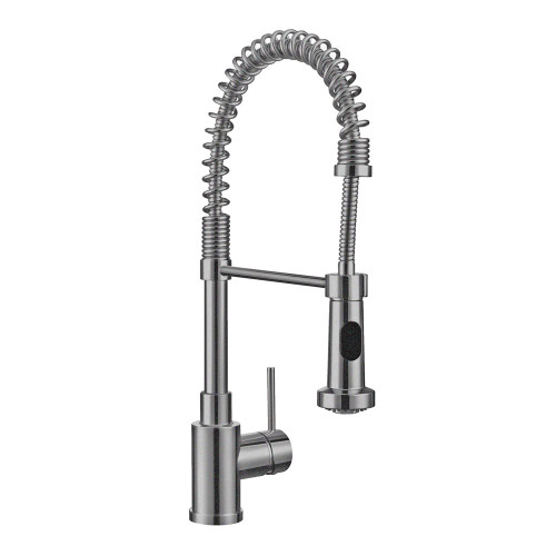 Blanco Diva Single Hole Pre Rinse Kitchen Faucet In Classic Steel