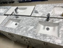 Carrera Marble Counter Top Double Undermount sink 72"