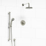 Riobel Classic Type T/P 1/2" Coaxial 2-Way System with Hand Shower and Shower Head Polished Nickel