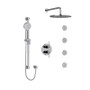 Riobel CS Type T/P 3/4" Double Coaxial System with Hand Shower Rail, 4 Body Jets and Shower Head Chrome