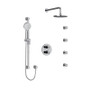 Riobel CS Type T/P Double Coaxial System with Hand Shower Rail, 4 Body Jets and Shower Head Chrome