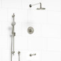Riobel Pallace Type T/P 1/2" Coaxial 3-Way System with Hand Shower Rail, Shower Head and Spout Polished Nickel