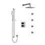 Riobel Reflet Type T/P Double Coaxial System with Hand Shower Rail, 4 Body Jets and Shower Head Chrome