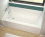 Maax Exhibit 6032 IF Acrylic Alcove right-Hand Drain Bathtub in White