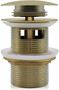 Free Standing Tub Drain Brushed Gold with Overflow