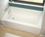 Maax Exhibit 6032 IF Acrylic Alcove Left-Hand Drain Bathtub in White