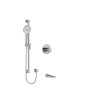 Riobel Ode 1/2 Inch 2-Way Type T/P (Thermostatic/Pressure Balance) Coaxial System With Spout And Hand Shower Rail