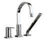 Rubi Viso 3-hole deck mounted bath faucet with handheld shower