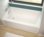 Exhibit 6032 IFS AFR Acrylic Alcove Right-Hand Drain Bathtub in White