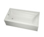 Maax Exhibit 6632 IFS Acrylic Alcove Left-Hand Drain Bathtub in White