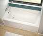 Maax Exhibit 6632 IFS Acrylic Alcove Left-Hand Drain Bathtub in White