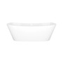 Trivento 65 Inch X 27-7/8 Inch Freestanding Soaking Bathtub In Volcanic Limestone™ With No Overflow Hole - Gloss White