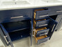 Newcastle 60 Bathroom Vanity Blue with Quartz Top Double Sinks