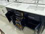 Newcastle 60 Bathroom Vanity Blue with Quartz Top Double Sinks