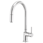 BRIZO™ ODIN® Pull-Down Faucet with Arc Spout - Less Handle - Polished Chrome w/ Pull-Down Faucet Metal Lever Handle Kit