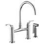 BRIZO™ LITZE® Bridge Faucet with Arc Spout and Industrial Handle - Polished Chrome