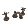 ROHL Viaggio C-Spout Widespread Bathroom Faucet - Tuscan Brass With Cross Handle
