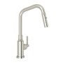 ROHL Campo Side Lever Pulldown Faucet - Polished Nickel With Industrial Metal Lever Handle