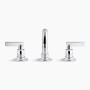 KOHLER  Castia™ by Studio McGee Widespread bathroom sink faucet, 1.0 gpm - Polished Chrome