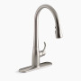KOHLER  Simplice® Pull-down kitchen sink faucet with three-function sprayhead