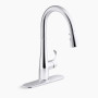 KOHLER  Simplice® Touchless pull-down kitchen sink faucet with three-function sprayhead