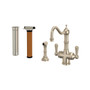 Perrin & Rowe Edwardian™ Two Handle Filter Kitchen Faucet Kit With Side Spray